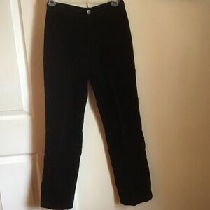 Sergio Valente Black velvet Straight Leg pants